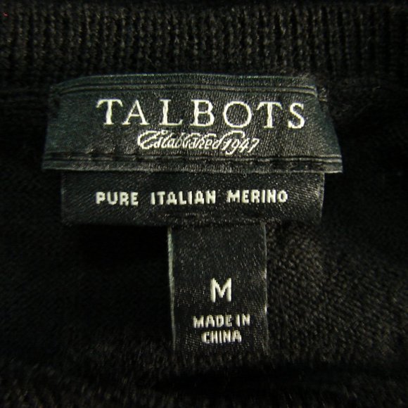 Black Knit Pull Over L/S Top with Rhinestones sleeve sleek light weight Medium - Picture 4 of 16